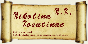 Nikolina Košutinac vizit kartica